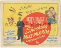 2m196 SHOCKING MISS PILGRIM TC 1946 c/u of Betty Grable & Dick Haymes, George & Ira Gershwin