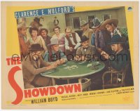 2m792 SHOWDOWN LC 1940 gambling men wait for William Boyd as Hopalong Cassidy to show poker hand!
