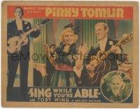 2m796 SING WHILE YOU'RE ABLE LC 1937 Pinky Tomlin & Toby Wing performing on stage, ultra rare!