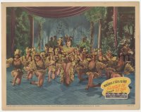 2m813 SOMETHING FOR THE BOYS LC 1944 sexy Carmen Miranda performs dance number with many girls!