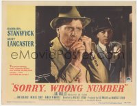2m826 SORRY WRONG NUMBER LC #7 1948 policeman arrests Burt Lancaster on phone at movie's climax!