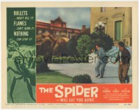 2m832 SPIDER LC #6 1958 great close up of two guys running from giant arachnid in the street!