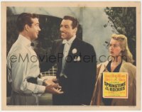 2m837 SPRINGTIME IN THE ROCKIES LC 1942 Betty Grable watches Cesar Romero greet John Payne!