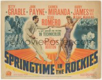 2m204 SPRINGTIME IN THE ROCKIES TC 1942 Betty Grable, Cesar Romero, Carmen Miranda, Harry James!