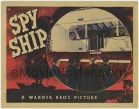 2m839 SPY SHIP LC 1942 cool image of policemen facing down crooks on ship with guns!