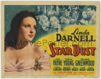2m205 STAR DUST TC 1940 close up of pretty 17 year-old actress Linda Darnell + cast montage