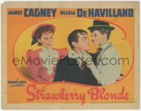 2m867 STRAWBERRY BLONDE LC 1941 best image of De Havilland eying James Cagney & Rita Hayworth!