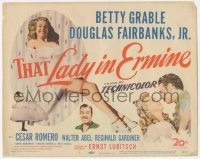 2m221 THAT LADY IN ERMINE TC 1948 sexy Betty Grable, Douglas Fairbanks Jr., Romero, Ernst Lubitsch!