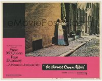 2m908 THOMAS CROWN AFFAIR LC #2 1968 Steve McQueen & Faye Dunaway about to kiss in alley!