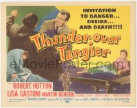 2m224 THUNDER OVER TANGIER TC 1957 Robert Hutton & sexy Lisa Gastoni, danger, desire & death!