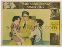 2m916 TO KILL A MOCKINGBIRD LC #2 1963 best close up of Gregory Peck as Atticus with Jem & Scout!