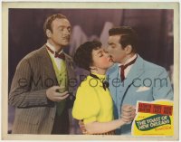 2m917 TOAST OF NEW ORLEANS LC #8 1950 David Niven watches Mario Lanza & Kathryn Grayson kissing!