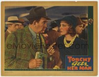 2m922 TORCHY GETS HER MAN LC 1938 reporter Glenda Farrell listens to Tom Kennedy holding cash!