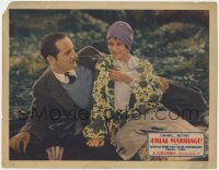 2m931 TRIAL MARRIAGE LC 1929 close up of Norman Kerry on ground picnicking w/pretty Sally Eilers!