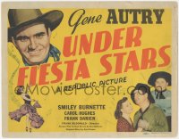 2m230 UNDER FIESTA STARS TC 1941 Gene Autry & Smiley Burnette, Carol Hughes!
