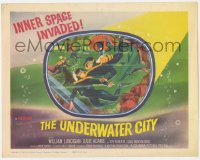 2m231 UNDERWATER CITY TC 1962 great sci-fi art of scuba divers, inner space invaded!