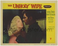 2m943 UNHOLY WIFE LC #7 1957 close up of Tom Tryon about to to choke sexiest bad girl Diana Dors!