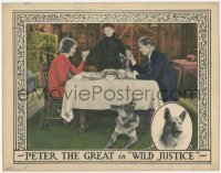 2m978 WILD JUSTICE LC 1925 Peter the Great German Shepherd dog sits under couple at dinner table!