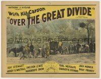 2m243 WITH KIT CARSON OVER THE GREAT DIVIDE TC 1925 great image of pioneers lined up by river!