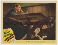 2m984 WOMAN OF THE YEAR LC 1942 Katharine Hepburn under table tells Spencer Tracy to take her home!