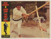 2m994 YOU ONLY LIVE TWICE LC #5 1967 close up of Sean Connery as James Bond in martial arts garb!