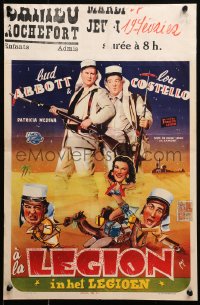 2p106 ABBOTT & COSTELLO IN THE FOREIGN LEGION Belgian 1950 Bud & Lou w/harem girl Patricia Medina!