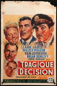 2p127 COMMAND DECISION Belgian 1949 Clark Gable, Walter Pidgeon, Van Johnson, rare!
