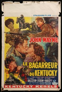 2p141 FIGHTING KENTUCKIAN Belgian 1949 rougher, tougher & more romantic John Wayne + Oliver Hardy!