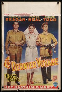 2p153 HASTY HEART Belgian 1951 patient Ronald Reagan & nurse Patricia Neal help dying Richard Todd!