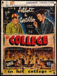 2p156 HERE COME THE CO-EDS Belgian 1950 Bud Abbott & Lou Costello are loose in a girls' school!
