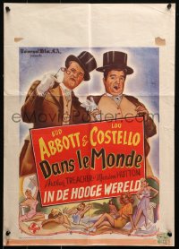 2p161 IN SOCIETY Belgian 1948 Bud Abbott & Lou Costello, Arthur Treacher, sexy Marion Hutton!