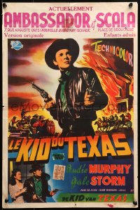 2p167 KID FROM TEXAS Belgian 1949 Audie Murphy & Gale Storm in the savage story of Billy the Kid!