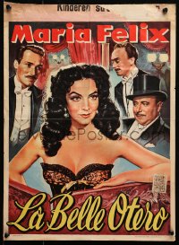 2p172 LA BELLA OTERO Belgian 1954 completely different artwork of sexiest showgirl Maria Felix!