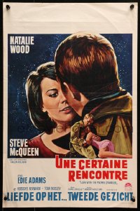 2p181 LOVE WITH THE PROPER STRANGER Belgian 1964 romantic close up of Natalie Wood & Steve McQueen!