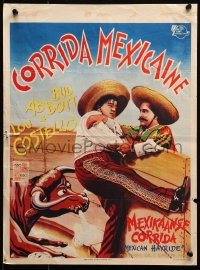 2p190 MEXICAN HAYRIDE Belgian 1948 matador Bud Abbott & Lou Costello in Mexico, great art!