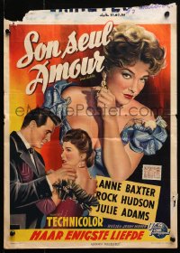 2p196 ONE DESIRE Belgian 1956 Anne Baxter, sexy Julie Adams, Rock Hudson, gambling!