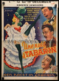 2p197 ONE NIGHT AT THE TABARIN Belgian 1947 completely different artwork of showgirl!