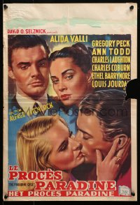 2p199 PARADINE CASE Belgian 1949 Alfred Hitchcock, art of Gregory Peck, Ann Todd, Alida Valli!