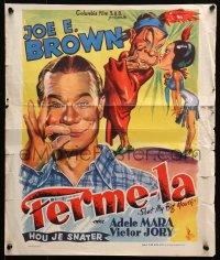 2p213 SHUT MY BIG MOUTH Belgian 1940s wacky Wik art of Joe E. Brown as Native American!