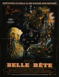 2p072 LA BELLE ET LA BETE French 16x21 R2013 Jean Cocteau's classic fairy tale, cool Malcles art!