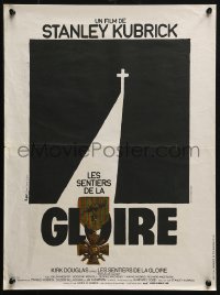 2p081 PATHS OF GLORY French 15x20 1975 Stanley Kubrick, cool different art by Jouineau Bourduge!