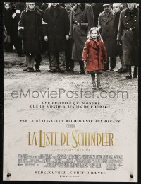 2p091 SCHINDLER'S LIST French 16x21 R2018 Steven Spielberg WWII classic, the Girl in the Red Coat!