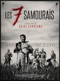 2p092 SEVEN SAMURAI French 15x21 R2013 Akira Kurosawa's classic Shichinin No Samurai, Mifune