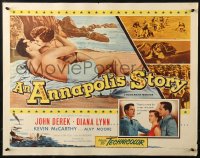 2p614 ANNAPOLIS STORY style B 1/2sh 1955 John Derek, Kevin McCarthy, 2 brothers loving the same girl