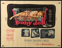 2p619 BABY DOLL 1/2sh 1957 directed by Kazan, classic image of sexy troubled teen Carroll Baker!