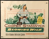 2p632 BLOWING WILD 1/2sh 1953 Gary Cooper, Barbara Stanwyck, Ruth Roman, Anthony Quinn!