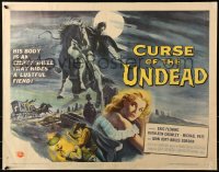 2p650 CURSE OF THE UNDEAD 1/2sh 1959 art of lustful fiend on horseback by Reynold Brown!