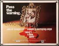 2p660 DON'T LOOK NOW 1/2sh 1974 Julie Christie, Donald Sutherland, directed by Nicolas Roeg!