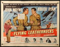 2p673 FLYING LEATHERNECKS style A 1/2sh 1951 air-devils John Wayne & Robert Ryan, Howard Hughes!
