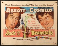 2p699 JACK & THE BEANSTALK 1/2sh 1952 Abbott & Costello, their first picture in color!
